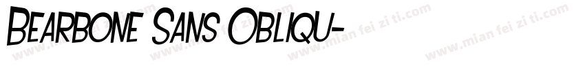 Bearbone Sans Obliqu字体转换